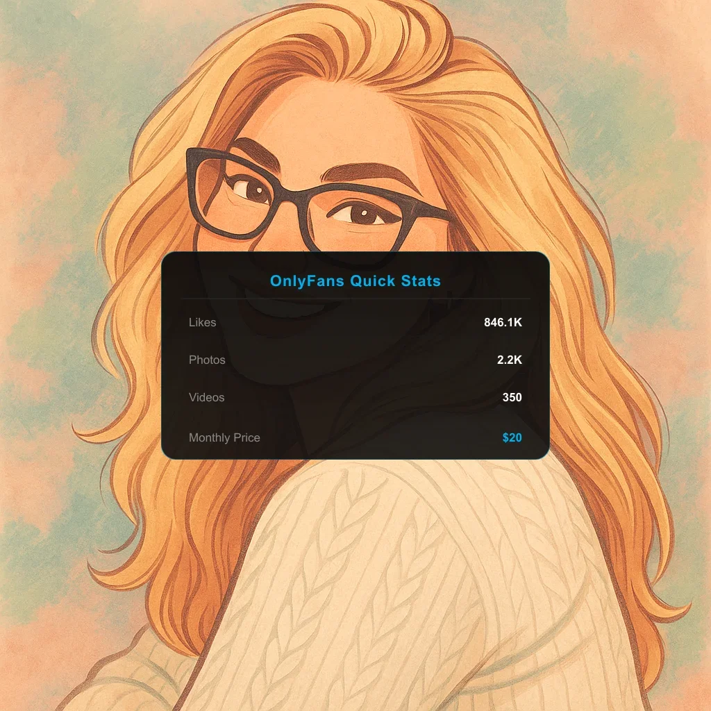 haleigh cox Portrait illustration + OnlyFans Quick Stats overlay